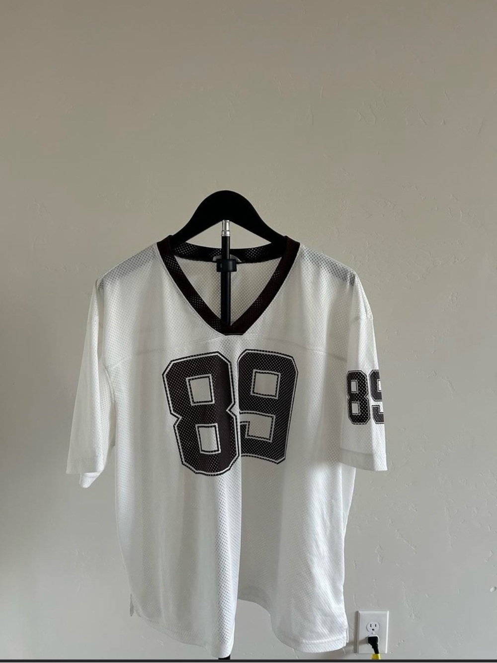 Mimosa 89 Mesh Football Jersey White Brown Size L